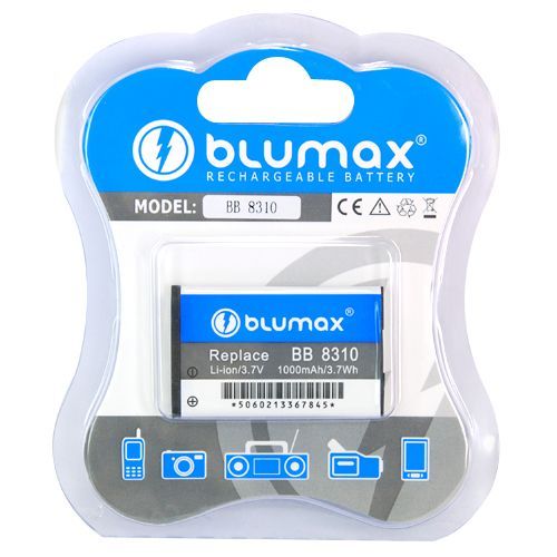 Blumax ® Batterie Type Cs-2 Blackberry 7100 7100g 7100r 7100t 7100v 7100x? 7130 7130c 7130e Curve 8300 8310 8320 8330 8700 8700c 8700f 8700g 8703e 8703 8705g 8707g 8707v  Li-Ion 1000 Mah 3,7volt