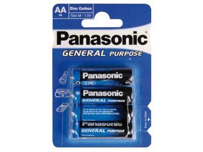 PANASONIC Pack de 4 piles General R6 Mignon AA - Bleu