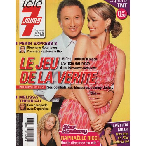 Télé 7 Jours / 14-01-2008 N°2486 : Sophie Marceau (1,5p) Laeticia Hallyday (3p) Yelle (1/2p)