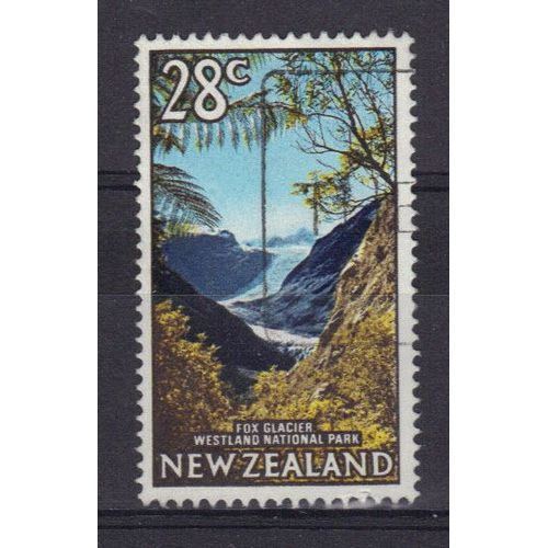 Nouvelle-Zelande 1967  Dominion Britannique : Glacier Du Renard, Parc National De L'ouest - Timbre Oblitéré