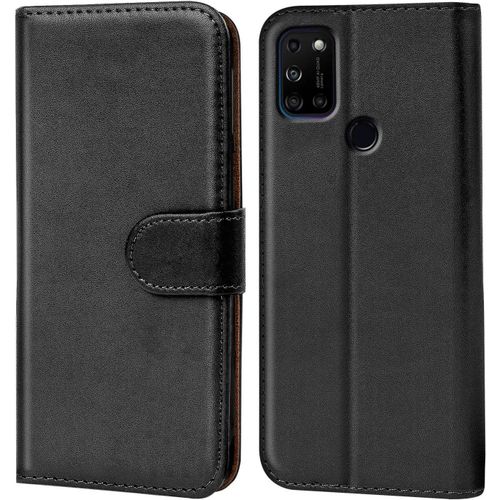 Coque Pour Wiko View 5, View 5 Plus Housse Portefeuille Pour Wiko View 5 / View 5 Plus Etui En Cuir Synthetique Fonction Stand Case, Noir