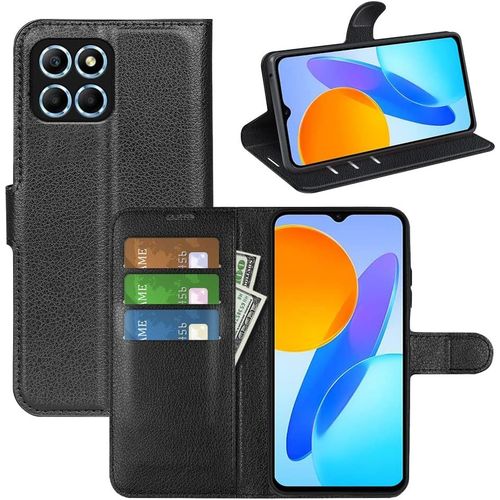 Coque Pour Honor X6 / Honor X8 5g / Honor 70 Lite, Antichoc Portefeuille Etui Housse En Cuir A Rabat Flip Cover Case Avec Silicone Bumper, Porte Carte, Boucle Magnetique Pour Honor X6, Noir