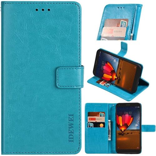 Coque Etui Pour Wiko View 4/ View 4 Lite [Porte-Cartes] [Bequille] [Resistance Aux Chutes] Etui Portefeuille En Cuir Pour Wiko View 4/ View 4 Lite(Bleu Ciel)