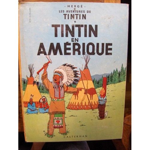 Tintin En Amerique Les Aventures De Tintin Quatrieme Plat 6 Dos Imprime 1966 Rakuten