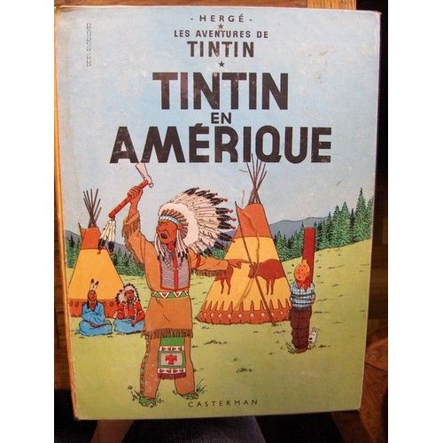 Tintin En Amérique - Les Aventures De Tintin. Quatrième Plat B36 / Dos Imprimé - 1966.