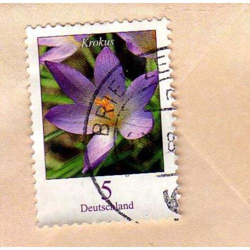 Timbre Deutschland Allemagne Krokus Oblitéré