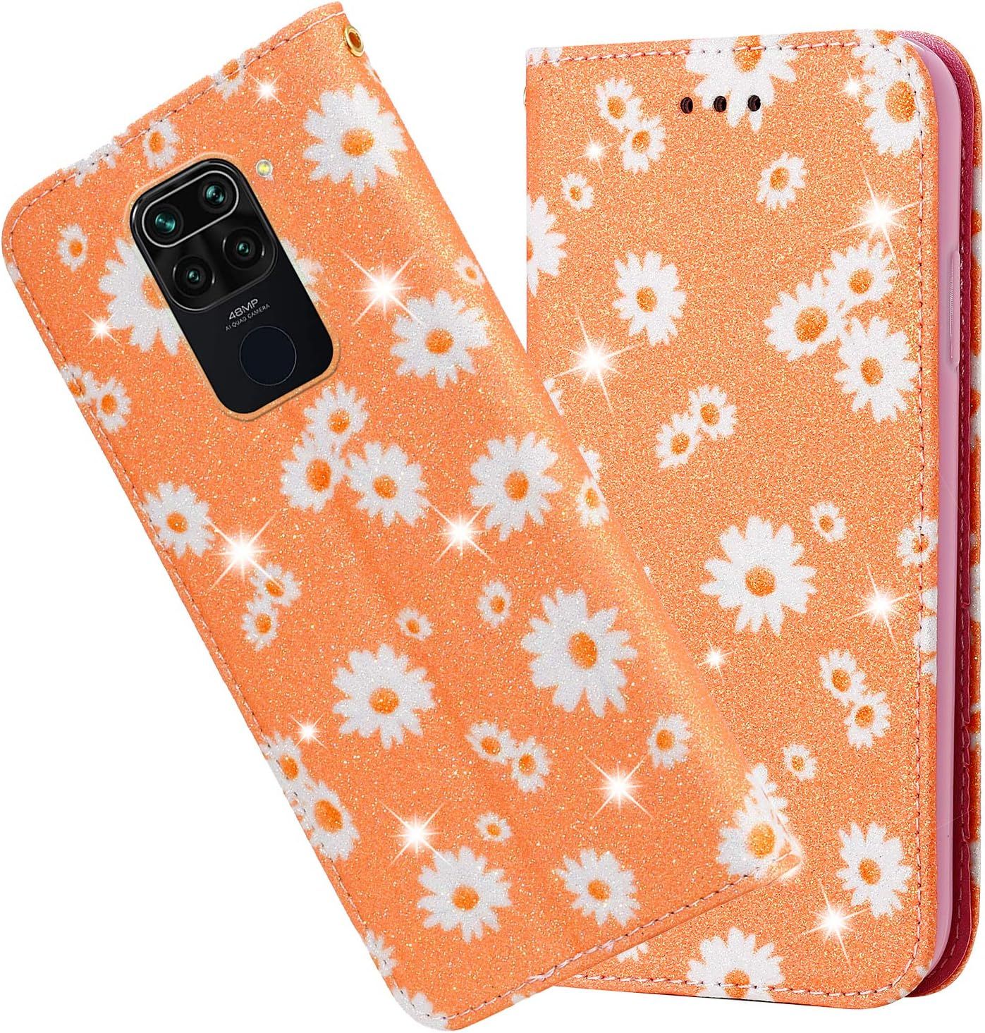 Coque Cuir Pour Xiaomi Redmi Note 9, Fleur De Marguerite Des...