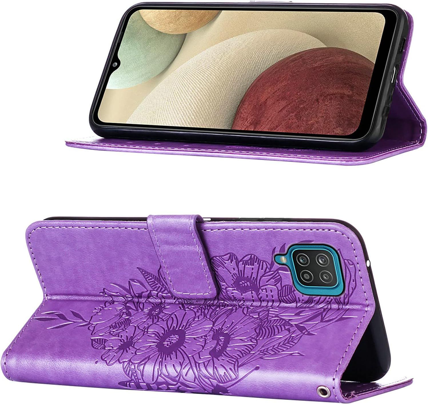 Coque Cuir Pour Samsung Galaxy A12 / M12 Etui A Rabat Motif ... - 2