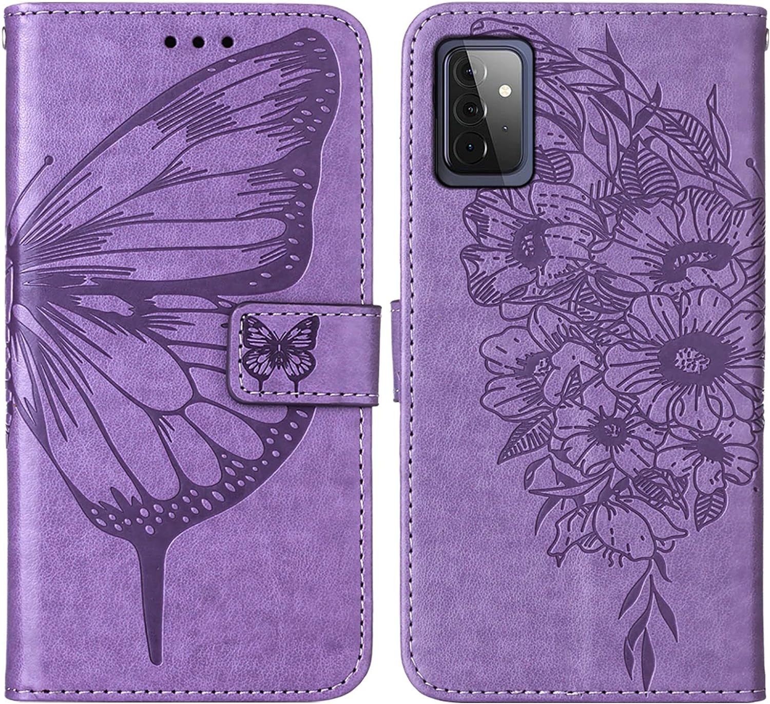 Coque Cuir Pour Samsung Galaxy A72 5g 4g Etui A Rabat Motif ...