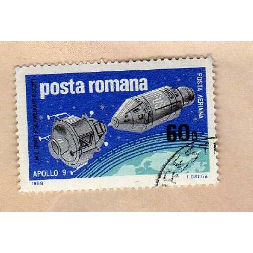 Timbre Posta Romana Roumanie Apollo 9 1969