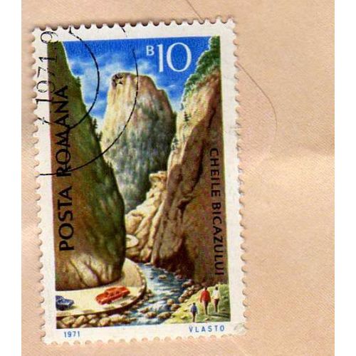 Timbre Posta Romana Roumanie Cheile Bicazului 1971 Oblitéré