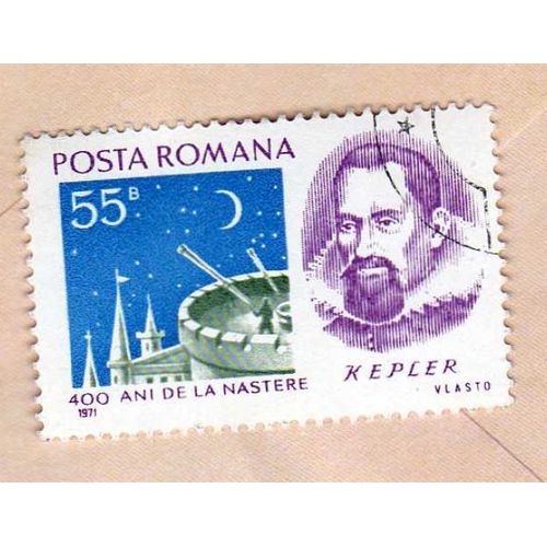 Timbre Posta Romana Roumanie Kepler 400 Ani De La Nastere 1971 Oblitéré