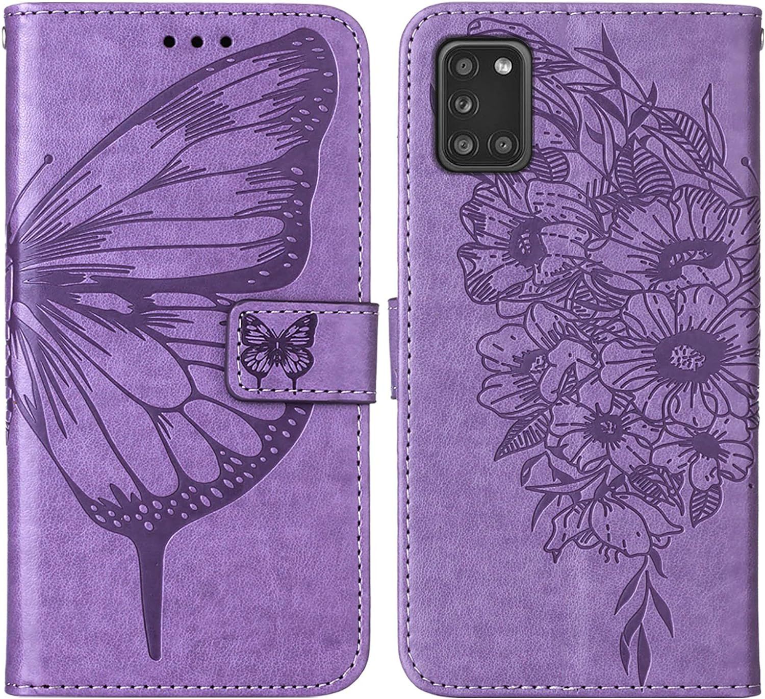 Coque Cuir Pour Samsung Galaxy A21s Etui A Rabat Motif Dessi...