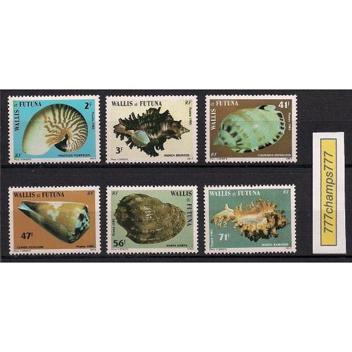 Wallis Et Futuna. 1985. Faune Marine. Coquillages. Y&t 323 À 328.