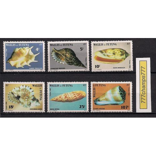 Wallis Et Futuna. 1986. Faune Marine. Coquillages. Y&t 337 À 342.