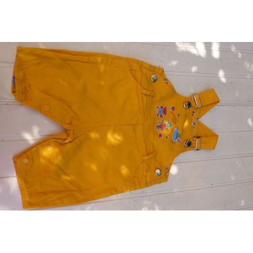 Salopette Courte Jaune Mixte 3 Mois