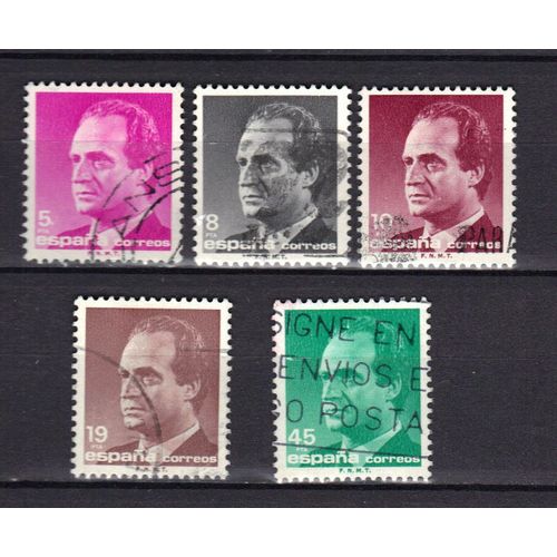 Espagne 1985 : Juan Carlos 1er - Série De 5 Timbres Oblitérés