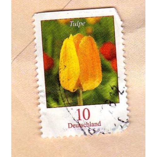 Timbre Deutschland Allemagne Tulipe Tulpe Oblitéré