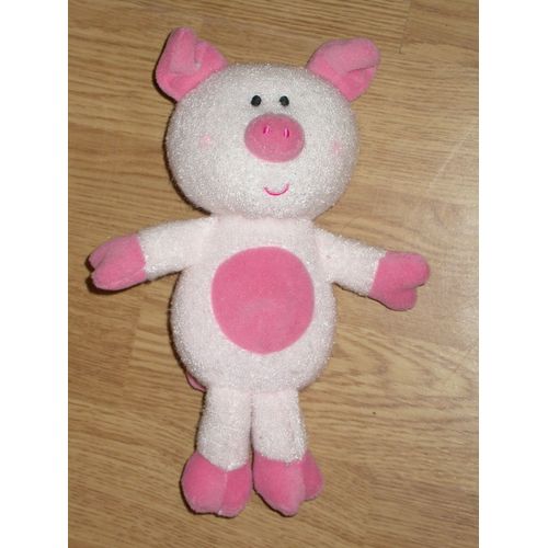 Doudou Peluche Cochon Pig Schwein Rose Luminou Brille Dans Le Noir Jemini 23 Cm