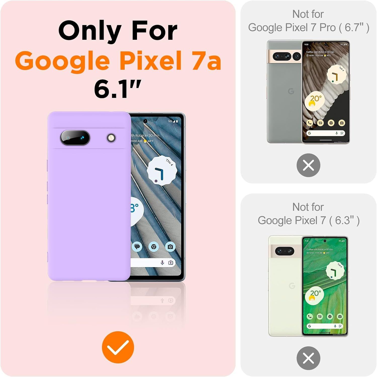 Coque Pour Google Pixel 7a Avec 2 Protecteurs D'ecran En Ver... - 6