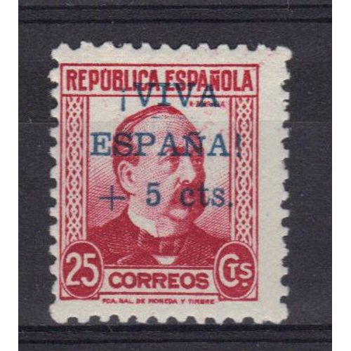 Espagne 1931 : M.Ruiz Zorrilla -Timbre Neuf * Avec Surcharge Recto + Verso Rare