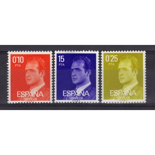 Espagne 1976 : Juan Carlos 1er - Série De 3 Timbres Neufs* Et **