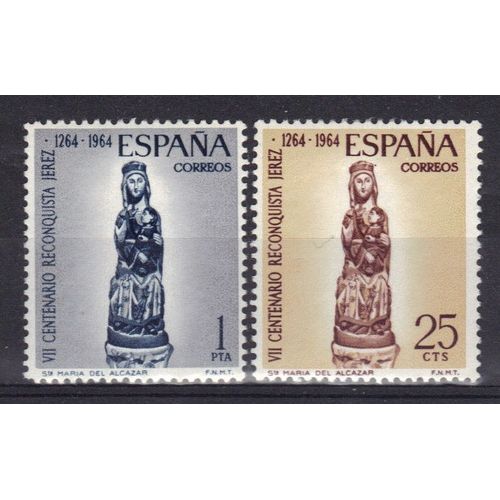 Espagne 1964 : 7è Centenaire De La Reconquête De Xérès (Jerez) Par Alphonso X - Série Entière De 2 Timbres Neufs **