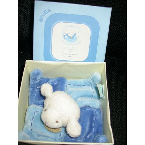 Doudou Peluche Plat Doudou Et Compagnie Mouton Schaf Sheep Gaston Bleu Z'amigolos 11,5 Cm & Cie