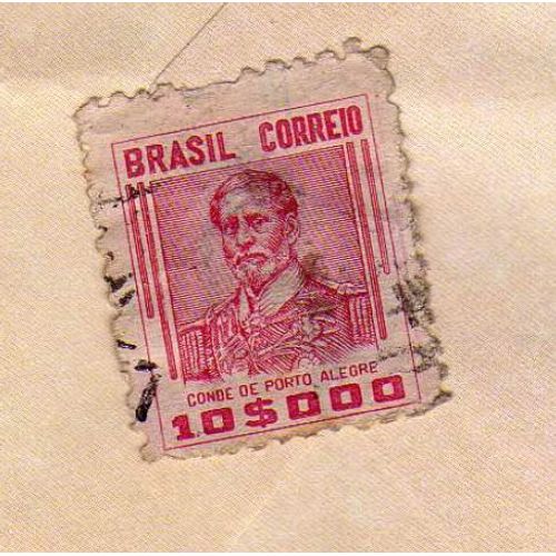 Timbre Brasil Brésil Comte De Porto Alegre Oblitéré