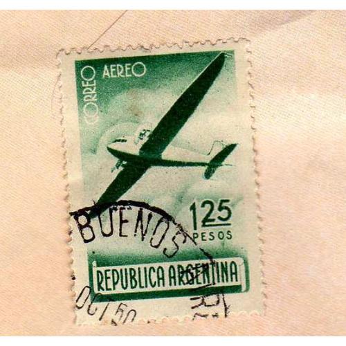 Timbre Argentina Argentine Correo Aereo Oblitéré