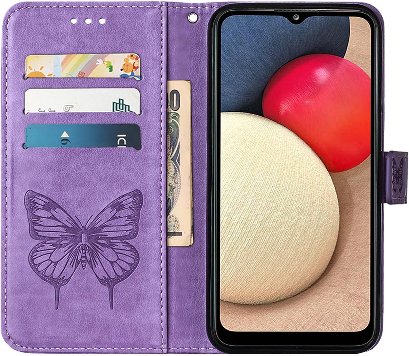 Coque Cuir Pour Samsung Galaxy A02s Etui A Rabat Motif Dessi... - 2