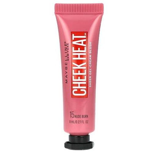 Maybelline Cheek Heat, Blush Gel-Crème Transparent, 15 Nude Brûlé, 8 Ml 