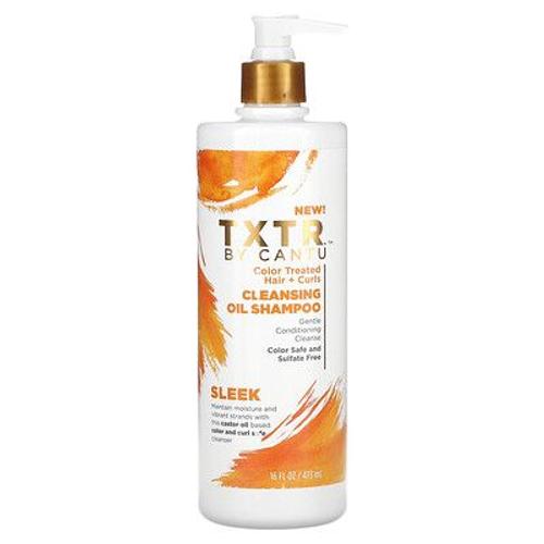 Cantu Txtr, Shampooing À L'huile Nettoyante, Cheveux Colorés Et Boucles, 473 Ml 