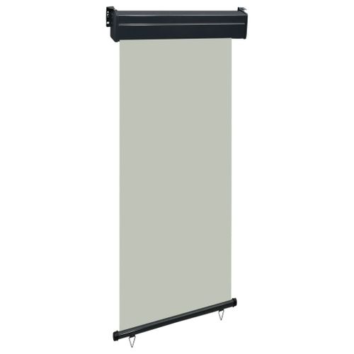 Auvent Paravent Store Brise-Vue Latéral Rétractable De Patio Jardin Terrasse Balcon Protection Visuelle Écran 80 X 250 Cm Gris Helloshop26 02_0007040