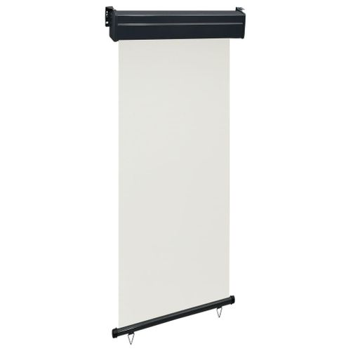 Auvent Paravent Store Brise-Vue Latéral Rétractable De Patio Jardin Terrasse Balcon Protection Visuelle Écran 80 X 250 Cm Crème Helloshop26 02_0007039