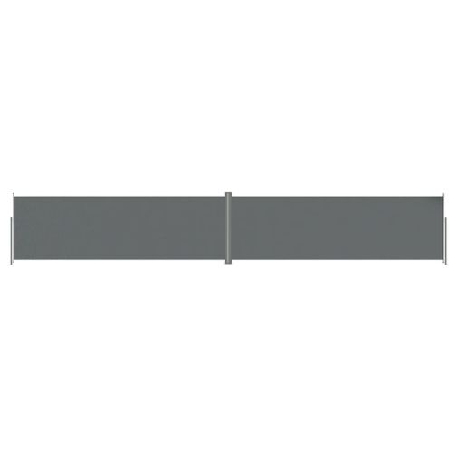 Auvent Paravent Store Brise-Vue Latéral Rétractable De Patio Jardin Terrasse Balcon Protection Visuelle Écran 200 X 1200 Cm Anthracite Helloshop26 02_0007122