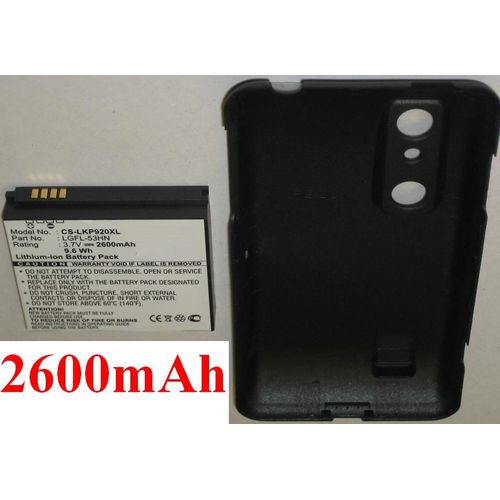 Batterie Compatible Li-Ion  1600 Mah Pour Lg Optimus 3d P920