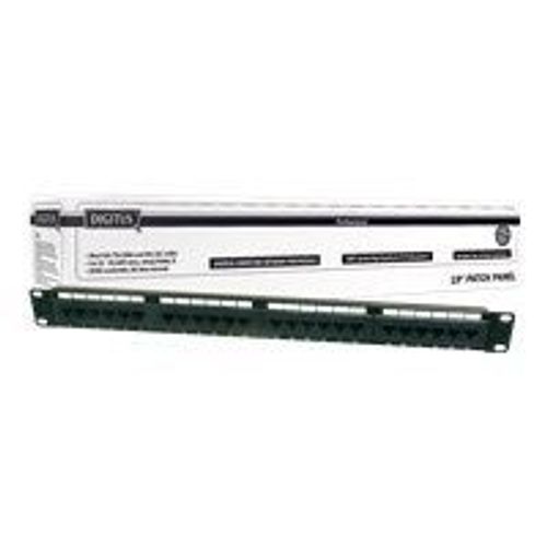 DIGITUS panneau de brassage 19" Cat.5e, 24 ports RJ45, noir