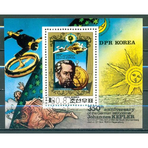 Coree - Bloc 350 Ème Anniversaire De La Naissance De Kepler (1).