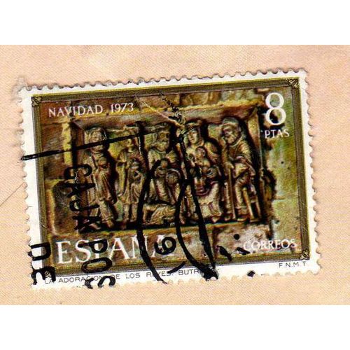 Timbre España Espagne Noël Navidad 1973 Adoracion De Los Reyes