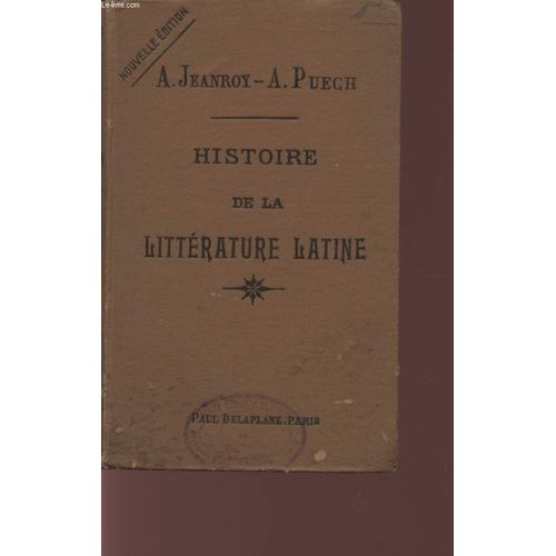 Histoire De La Litterature Latine - Vingt-Cinquieme Edition.