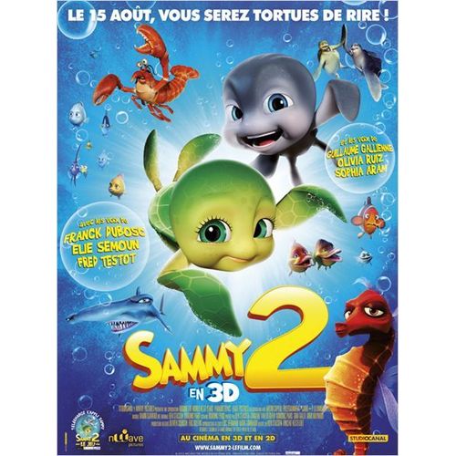 Sammy 2 - Véritable Affiche De Cinéma Pliée - Format 120x160 Cm - De Ben Stassen Avec Les Voix De Billy Unger, Isabelle Fuhrman, Melanie Griffith, Carlos Mccullers 2 - 2012