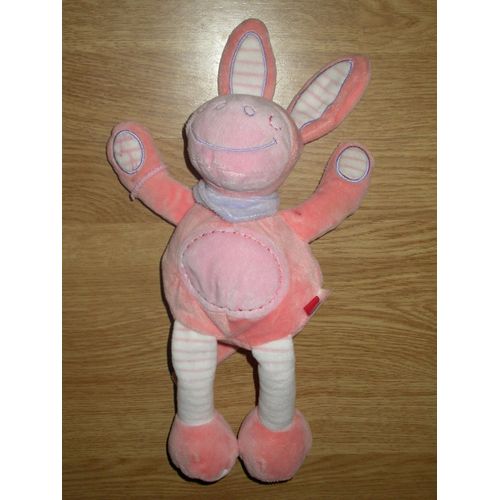 Doudou Peluche Ane Ess Esel Cheval Horse Lapin Rose Fille Foulard Tex Baby 30 Cm