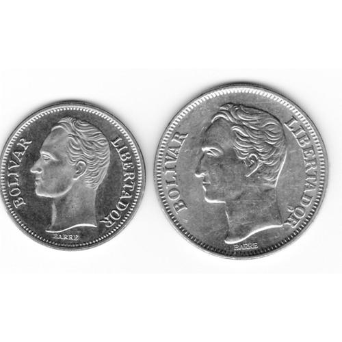 Lot De Piéces, Venezuela, 1 & 2 Bolivars, 1989