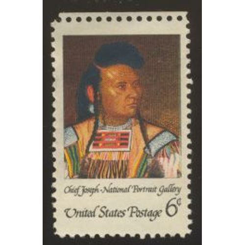 Timbre U S A, Chief Joseph - National Portrait Gallery, United States Postage 6 Cents, Non Oblitéré