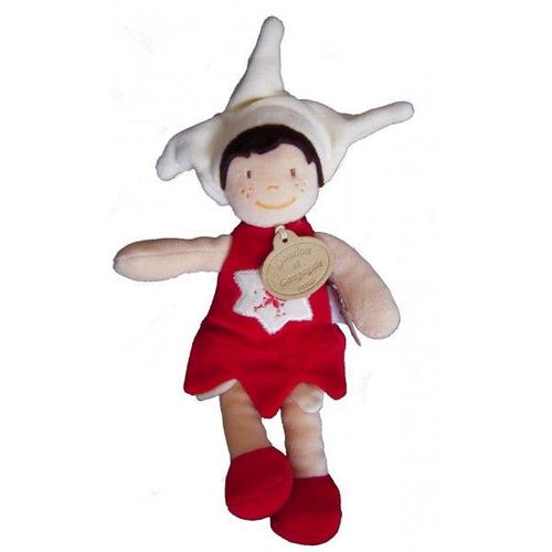 Doudou Peluche Doudou Et Compagnie & Cie Poupée Lutin Etoile Fille Robe Rouge Doll Les Pt'its Bouchons