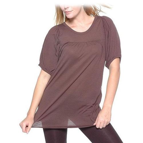 Tunique Longue Marron Choco Taille M [Neuve] Manche Froncée Bohème Hippie Chic Cool Baba