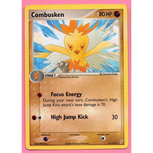 Combusken (Galifeu) 80hp / Ex : Gardiens De Cristal / N° 16/100 / Carte Anglaise