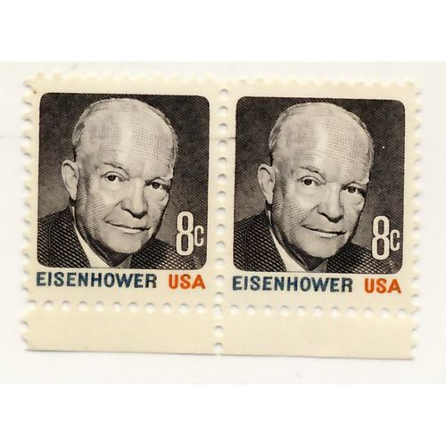 Timbre U S A, Eisenhower U S A 8 Cents Non Oblitéré (2 Timbres)