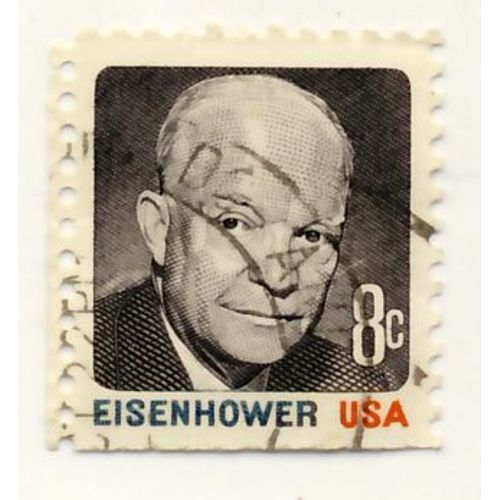 Timbre U S A, Eisenhower U S A 8 Cents Oblitéré